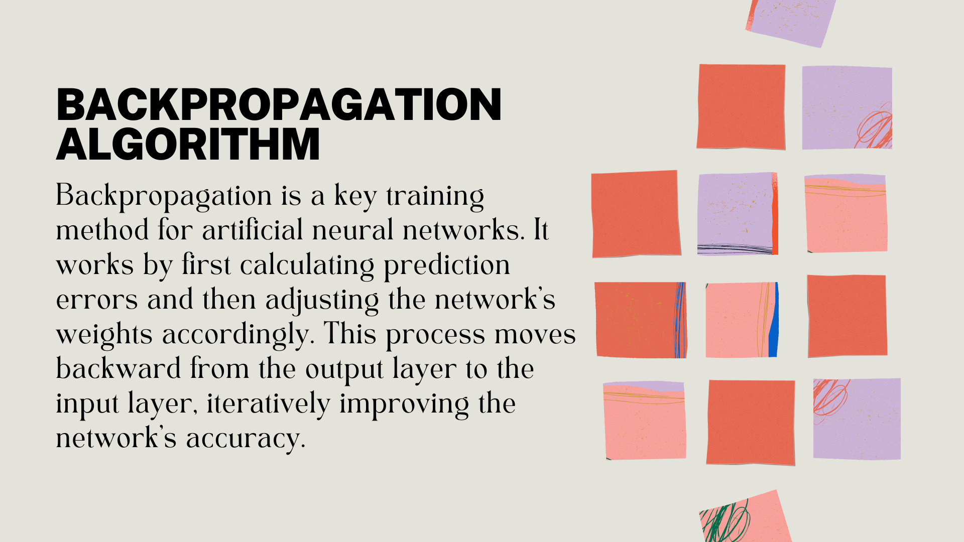 A brief explanation of the Backpropagation Algorithm